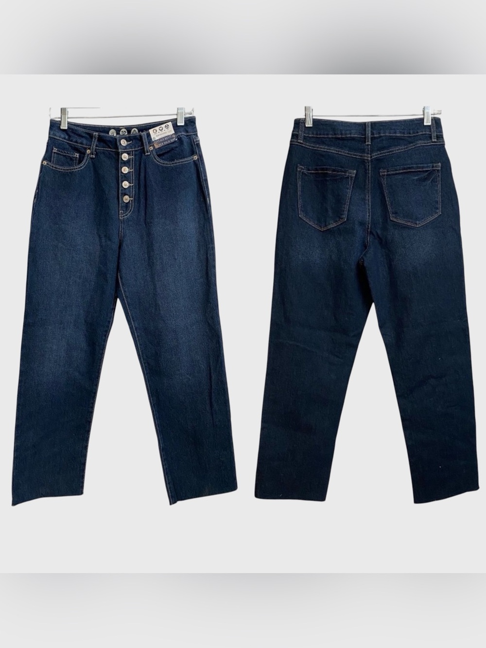 NWT Rewash High Rise Mom Jeans Women's 5/27 Stovepipe Button Fly Eco-conscious